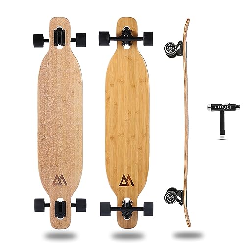 Magneto Bamboo Carbon Fiber Longboards Skateboards for Cruising, Carving, Free-Style, Downhill and Dancing