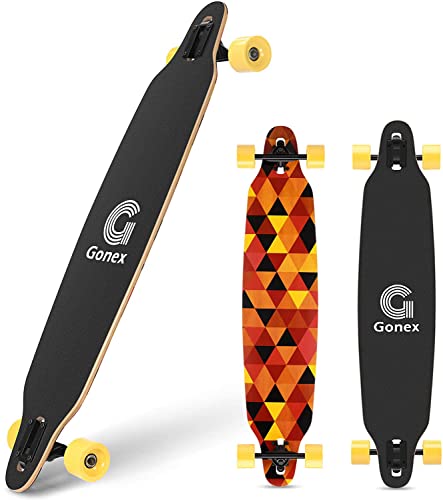 Gonex Longboard Skateboard, 42 Inch Drop Through Long Board Complete 9 Ply Maple Cruiser Carver for Girls Boys Teens Adults Beginners