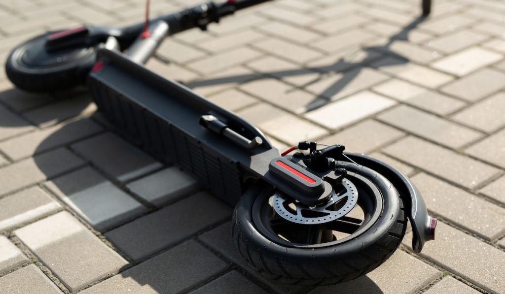 electric scooter on pavement