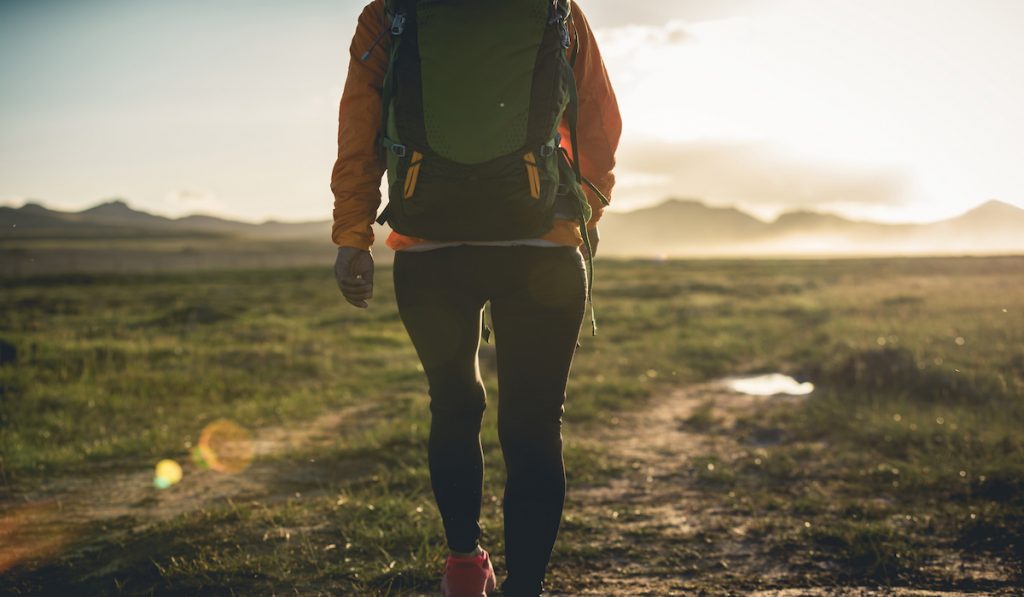 woman hiking