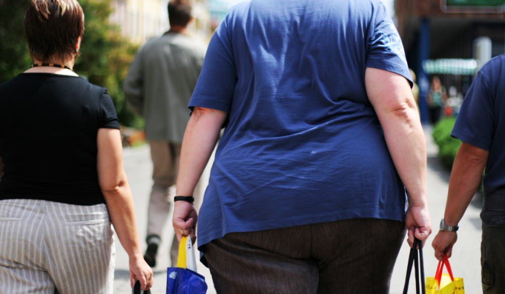 plus size person walking